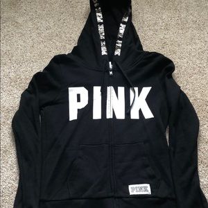 Pink zip up sweatshirt